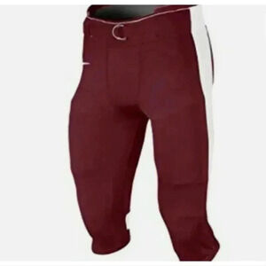 Nike Men's Open Field Football Pants Dark Maroon/ White #615745/670 NWOT  Large